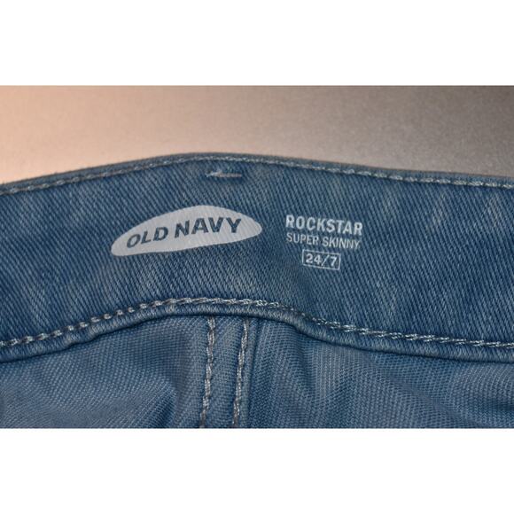 NEW Old Navy Rock Star Super Skinny Women's 14 Distressed Stretch Denim Jeans - Picture 5 of 8